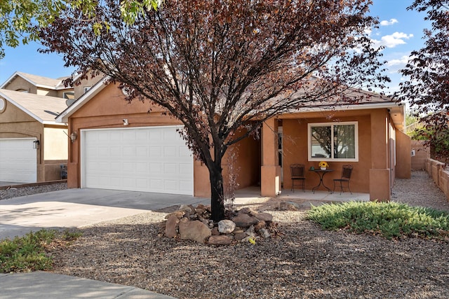 view of front facade featuring a garage