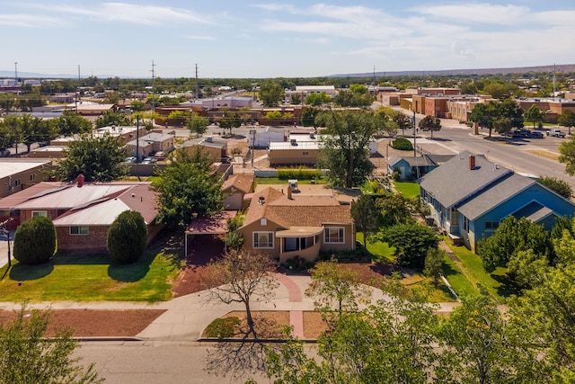 aerial view featuring a residential view