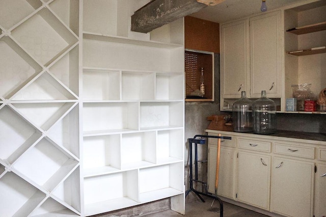 kitchen with cream cabinets