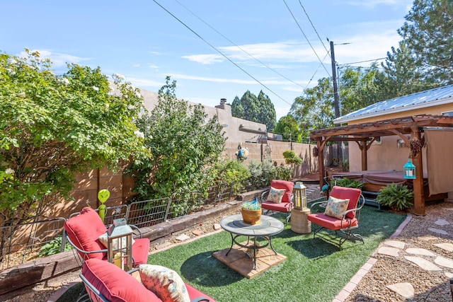 view of yard with a gazebo