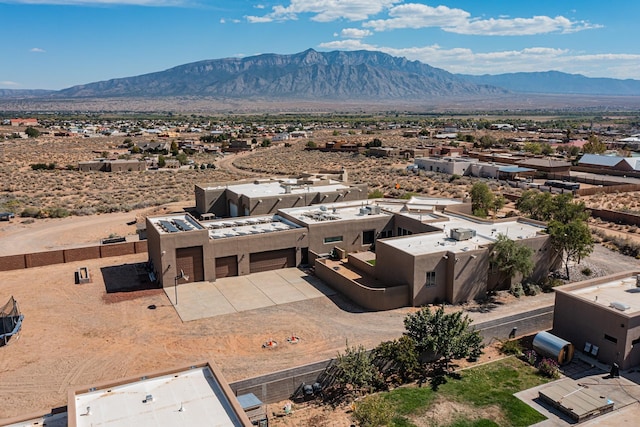 aerial view featuring a mountain view