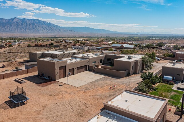 bird's eye view with a mountain view