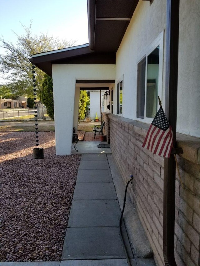 view of home's exterior featuring a patio area