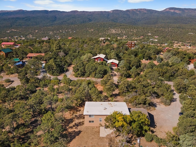 bird's eye view with a mountain view