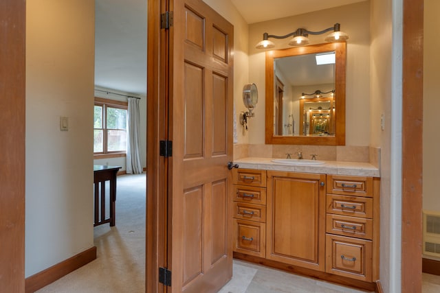 bathroom with vanity