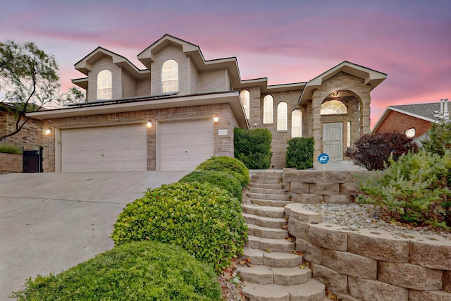 front of property featuring a garage