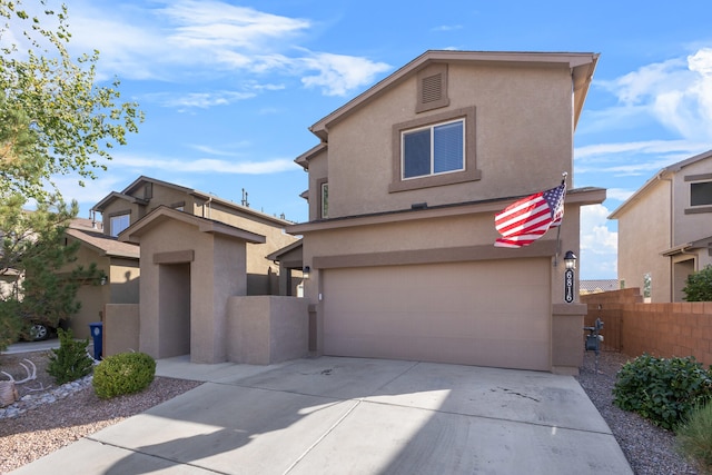 view of front property featuring a garage