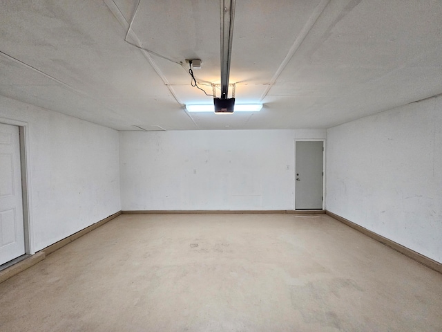 interior space featuring a garage door opener