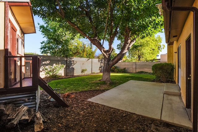 view of yard featuring a patio area