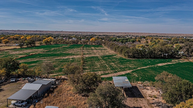 bird's eye view with a rural view