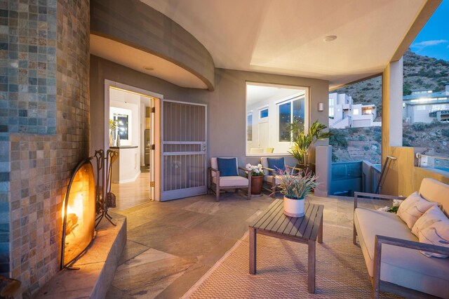 view of patio / terrace featuring an outdoor living space