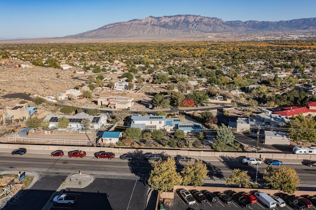 bird's eye view with a mountain view