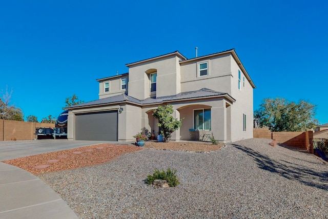 view of front facade with a garage