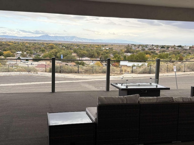 exterior space with a mountain view