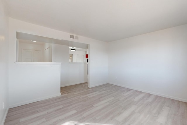 empty room featuring light hardwood / wood-style flooring