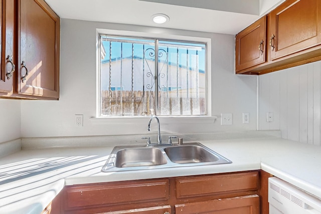 kitchen featuring dishwasher, sink, and a wealth of natural light