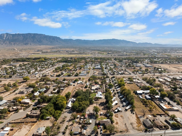 bird's eye view with a residential view and a mountain view