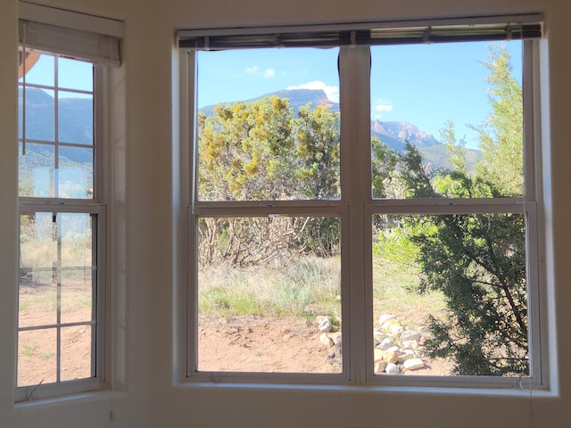 interior details with a mountain view