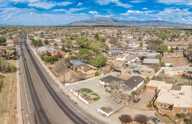 drone / aerial view with a mountain view