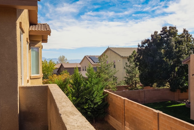 view of balcony