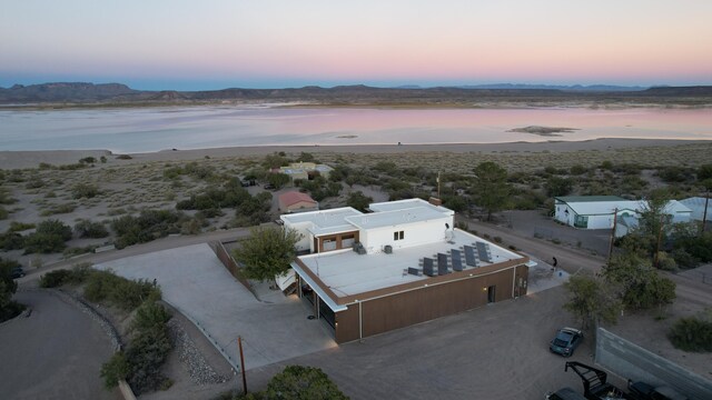 300 Catfish Rd, Elephant Butte, NM 87935 - birds eye view of property with a water and mountain view