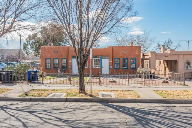 view of pueblo revival-style home