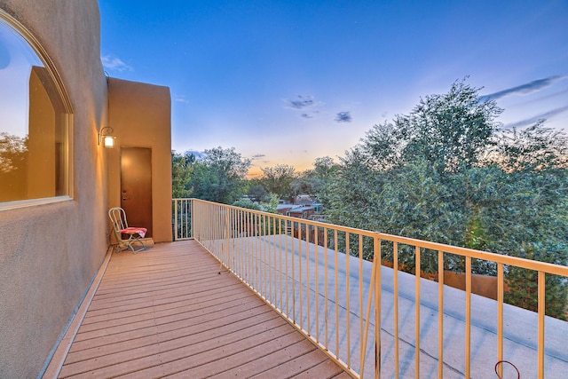 view of deck at dusk