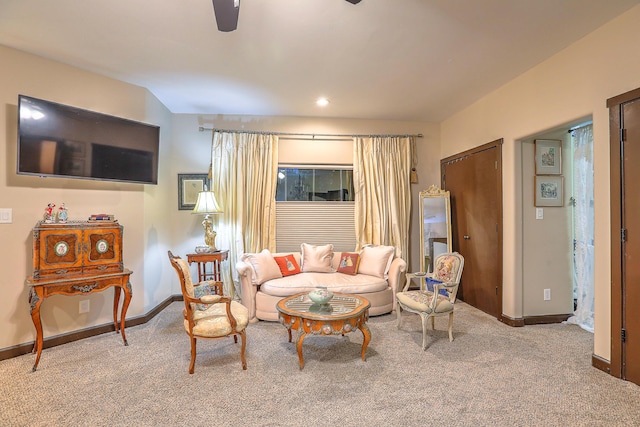 view of carpeted living room