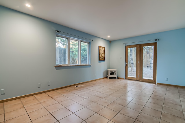 view of tiled spare room