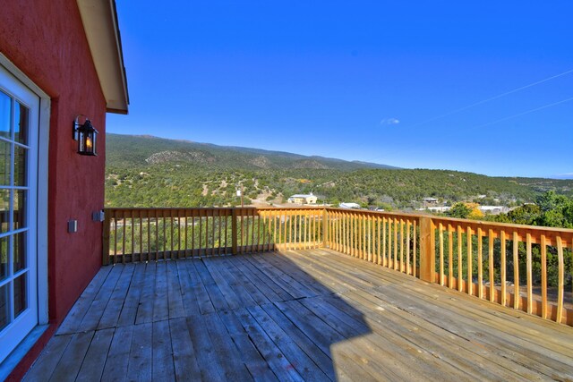 7 Shasta Ct, Cedar Crest, NM 87008 - wooden terrace featuring a mountain view