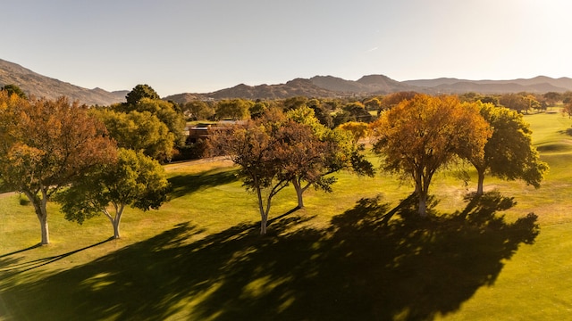 mountain view with a rural view