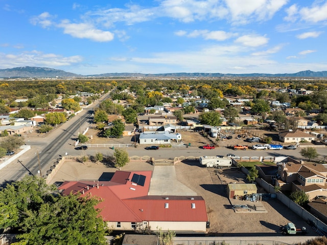 bird's eye view with a mountain view and a residential view