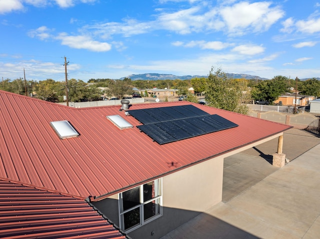 exterior space with a mountain view