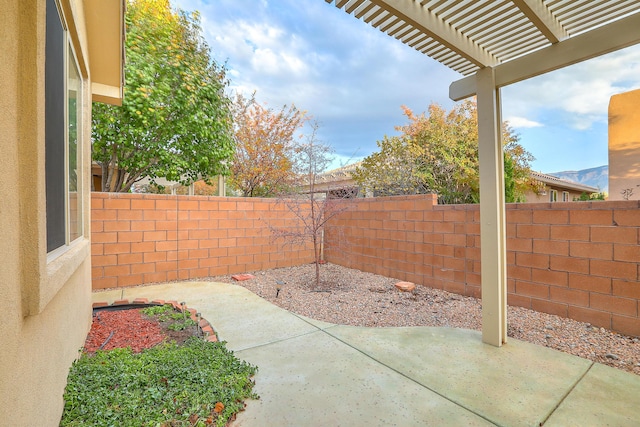 view of patio with a pergola