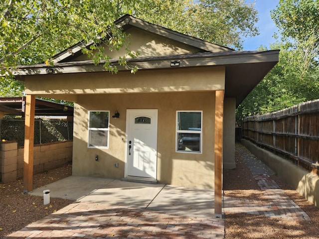 exterior space with a patio area