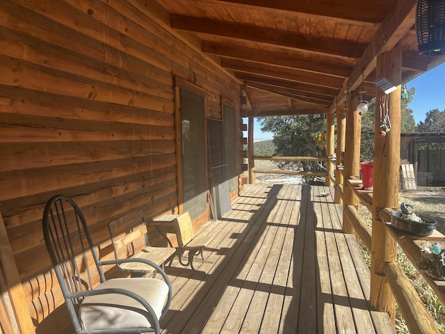 view of wooden terrace