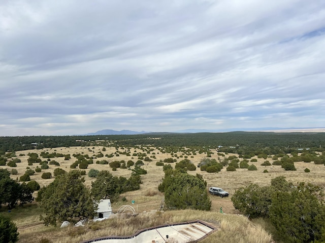 exterior space featuring a mountain view