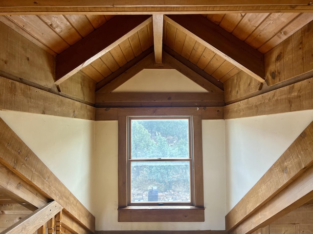 details featuring beam ceiling