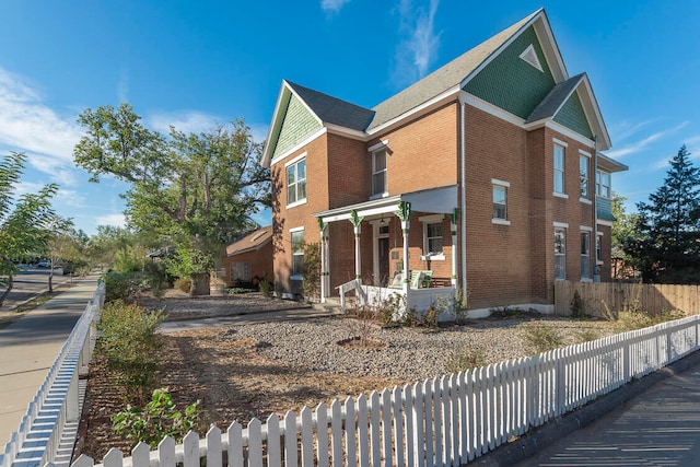 view of home's exterior featuring a porch