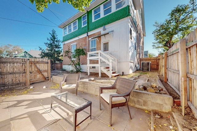 view of patio / terrace featuring central AC