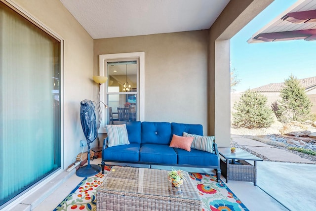 view of patio / terrace with an outdoor living space