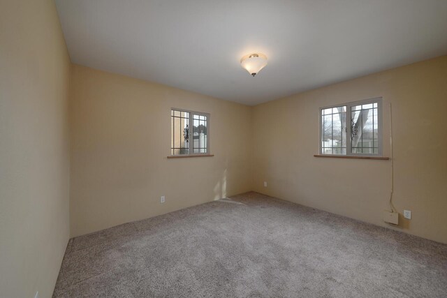 view of carpeted spare room