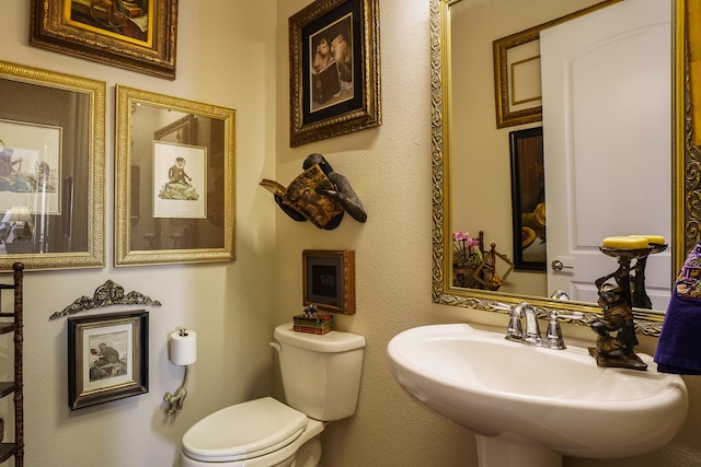 bathroom featuring sink and toilet