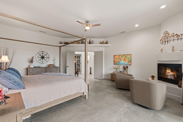 bedroom with ceiling fan