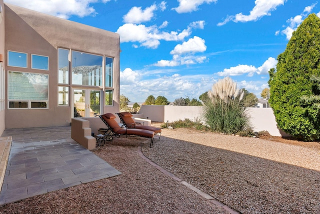 view of yard with a patio area