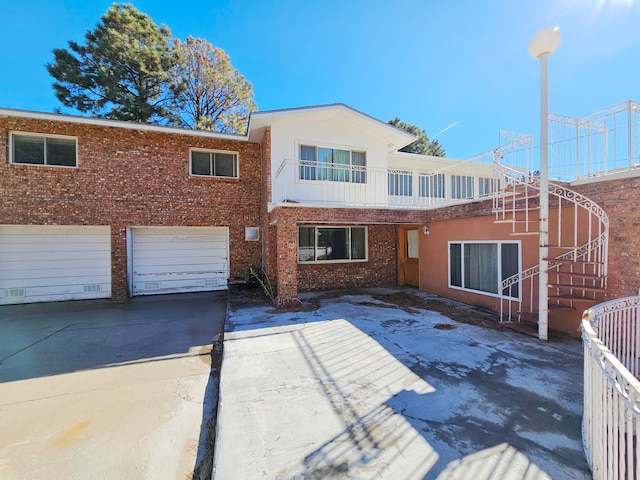 exterior space featuring a garage