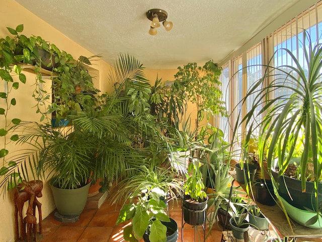 balcony with ceiling fan