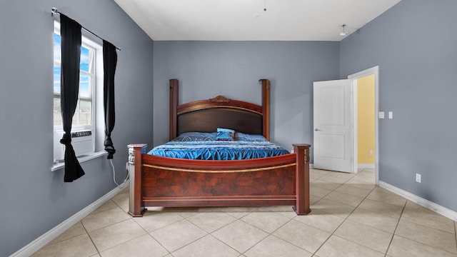 view of tiled bedroom