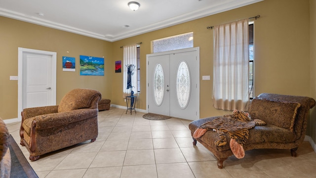 entryway featuring light tile patterned floors