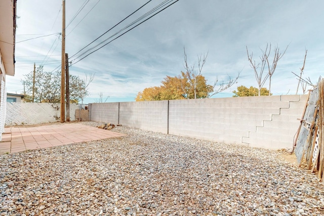 view of yard featuring a patio area